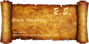 Rack Sarolta névjegykártya