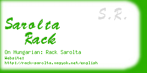 sarolta rack business card